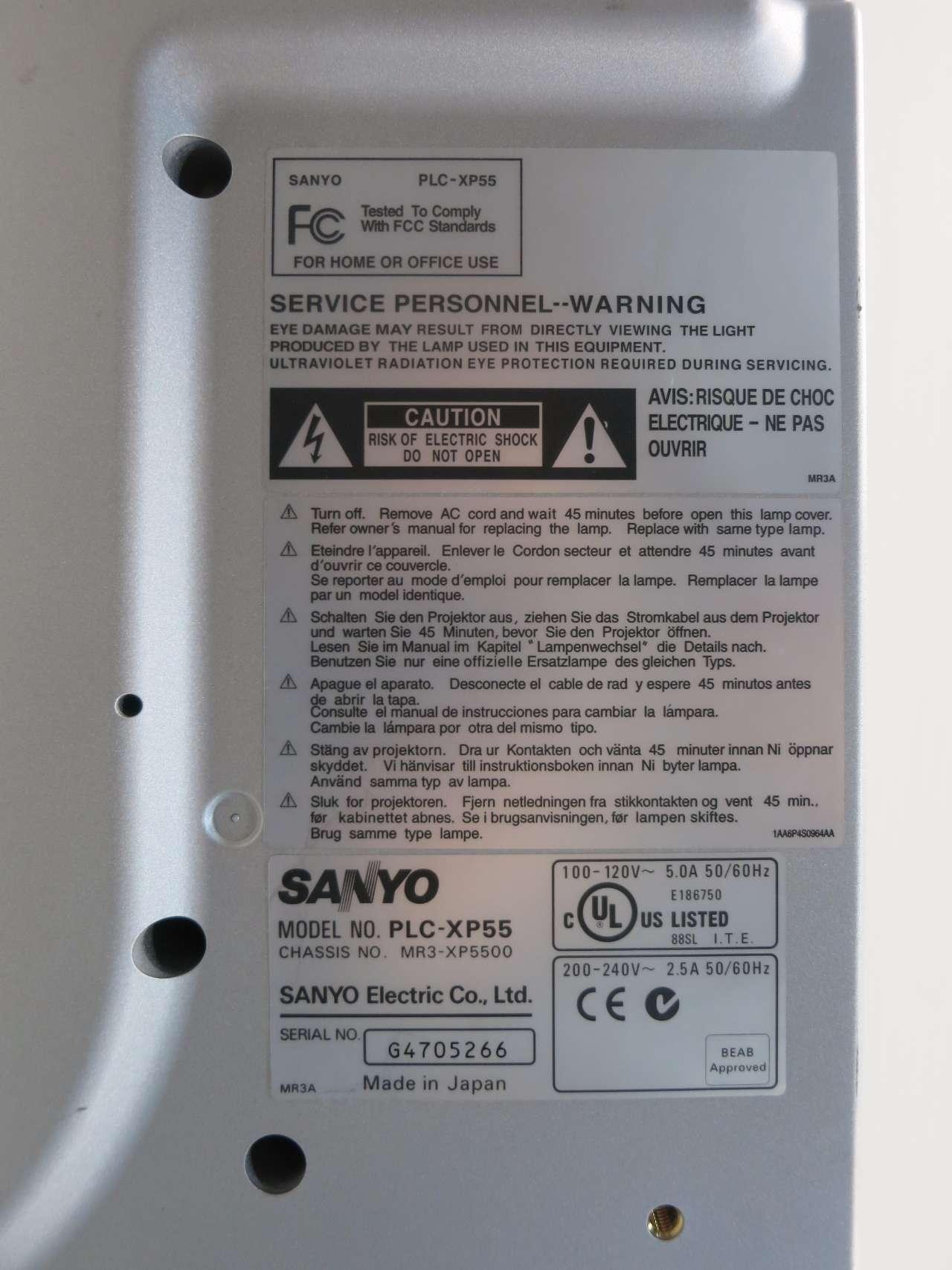 sanyo pro xtrax multiverse projector plc-xp45l sanyo pro xtrax multiverse projector plc-xp45l
