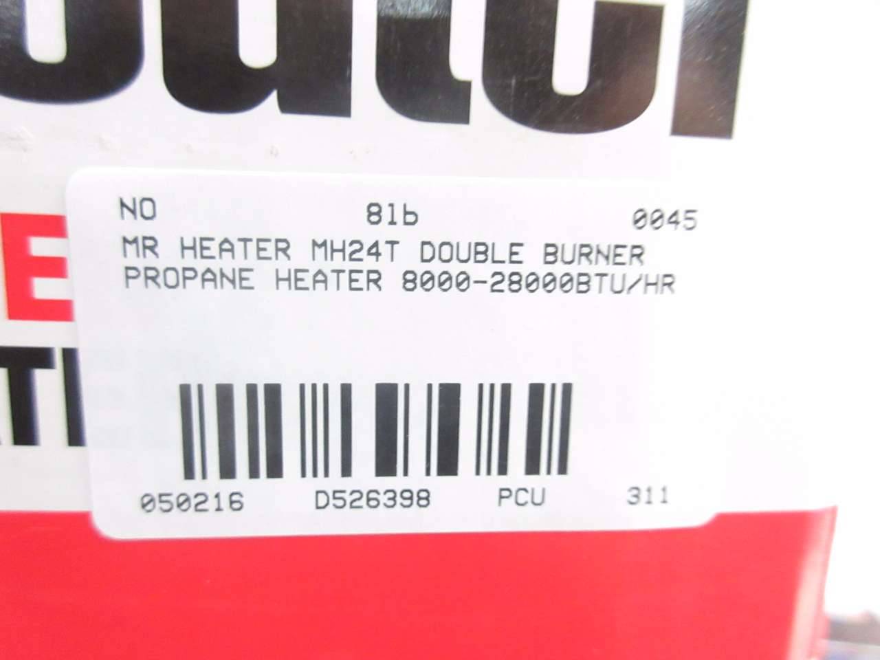 Mr Heater MH24T Double Burner Propane Heater 8000-28000btu/hr D526398