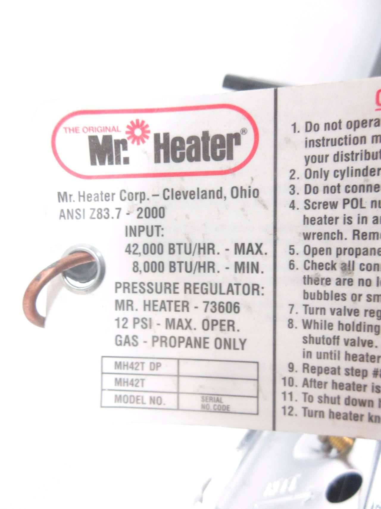 Mr Heater MH42T Triple Burner Propane Heater 8000-42000btu/hr D526400