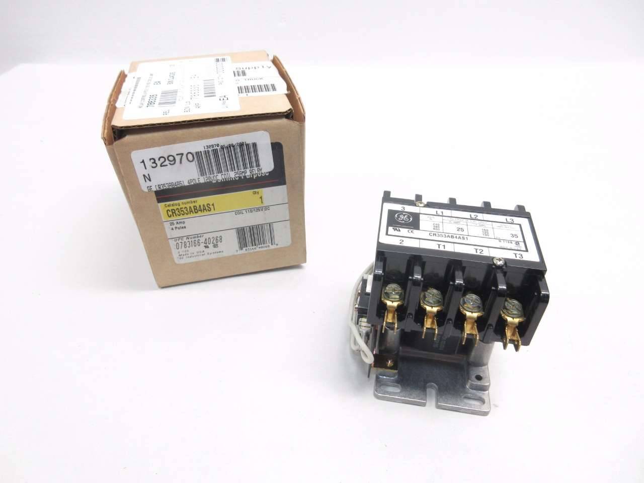 GENERAL ELECTRIC CONTACTOR CR7CA W/ CR7G1WH OVERLOAD REALY 600VAC MAX 25 AMPS