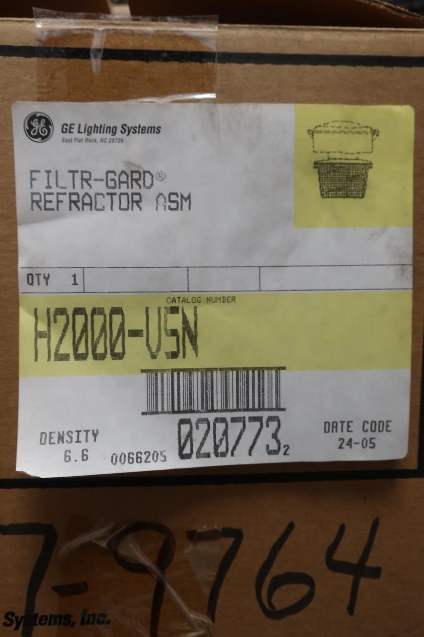 Details about   General Electric H2000-V5N FILTR-GARD Refractor Lighting System NEW Surplus! 