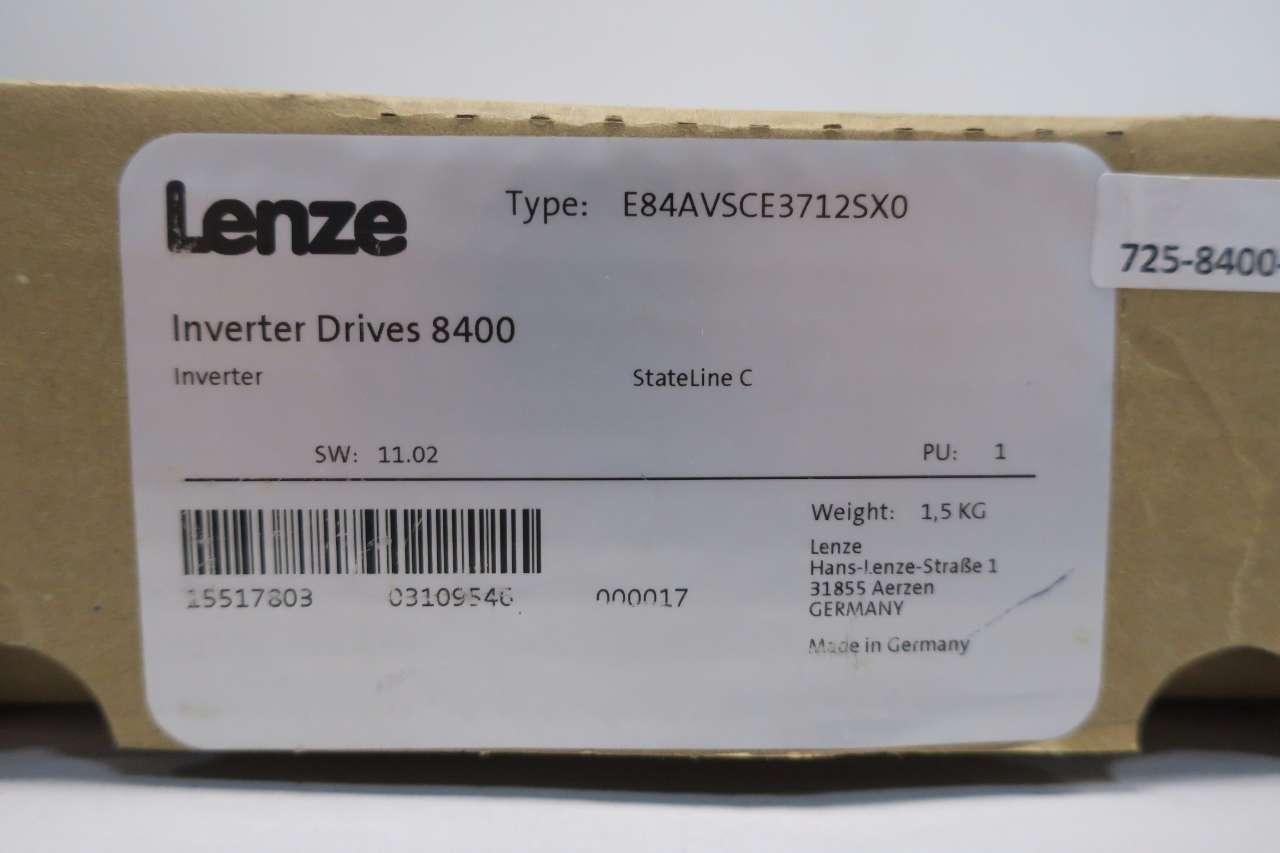 Lenze E84AVSCE3712SX0 8400 Stateline C Drive 0.37kw 0-230/240v