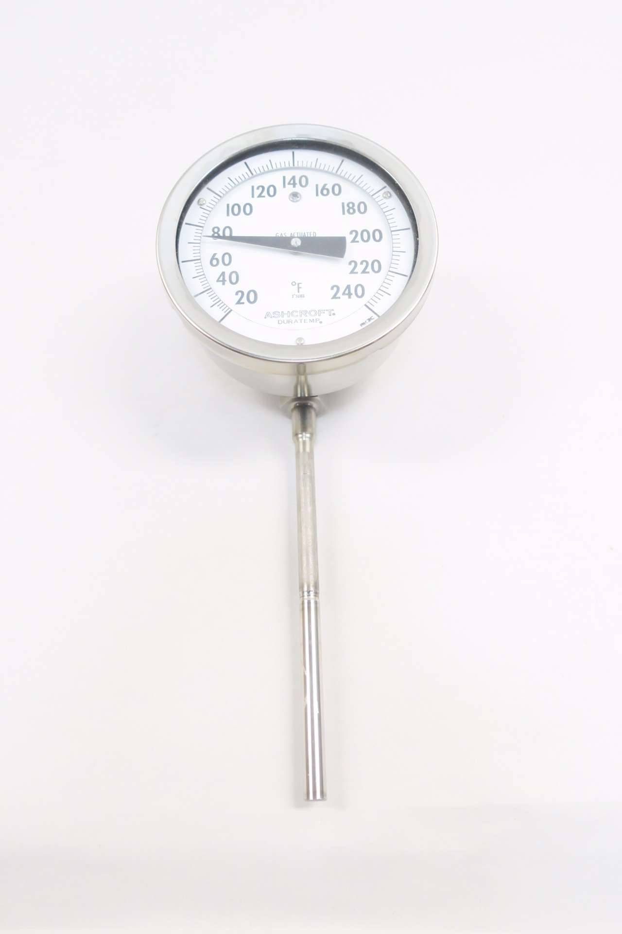 ASHCROFT C-600B-01-AK DURATEMP Gas ACTUATED Thermometer 4-1/2IN 6IN 20-240F 
