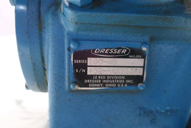 Dresser 100 W8 Leroi 2 Cylinder Belt Driven Air Compressor D532507