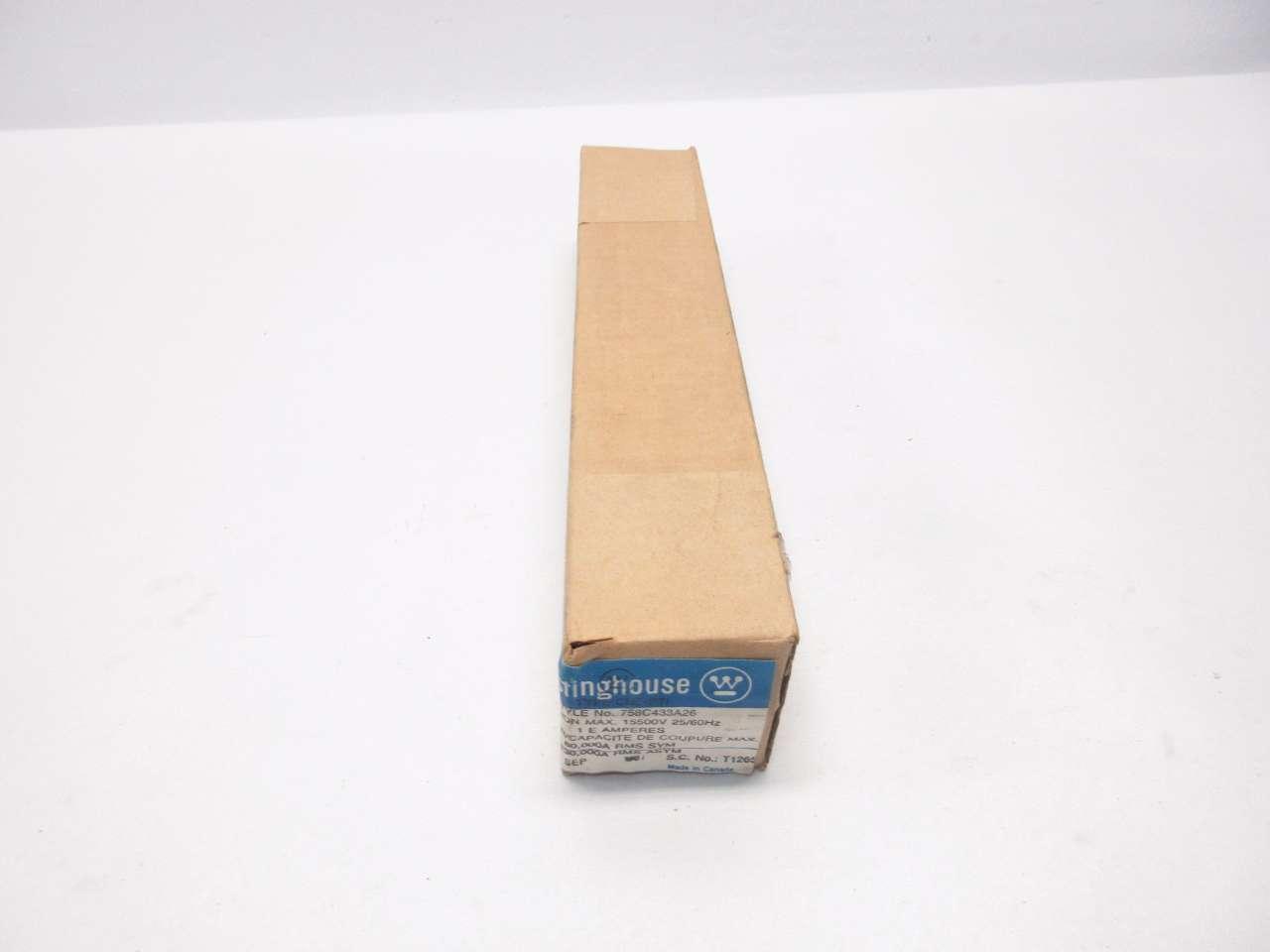 Fusible WESTINGHOUSE 758C433A21 Type CLE-PTI .5E 15500V AC - Neuf Old Stock