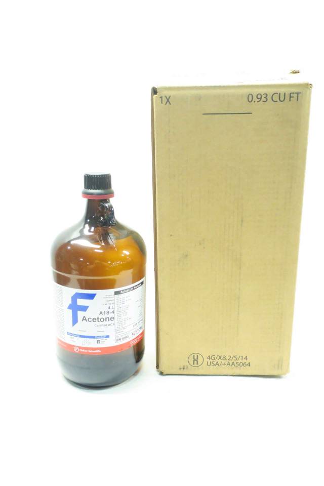 FISHER SCIENTIFIC A184 CHEMALERT ANALYTICAL ACETONE 4L BOTTLE D534741