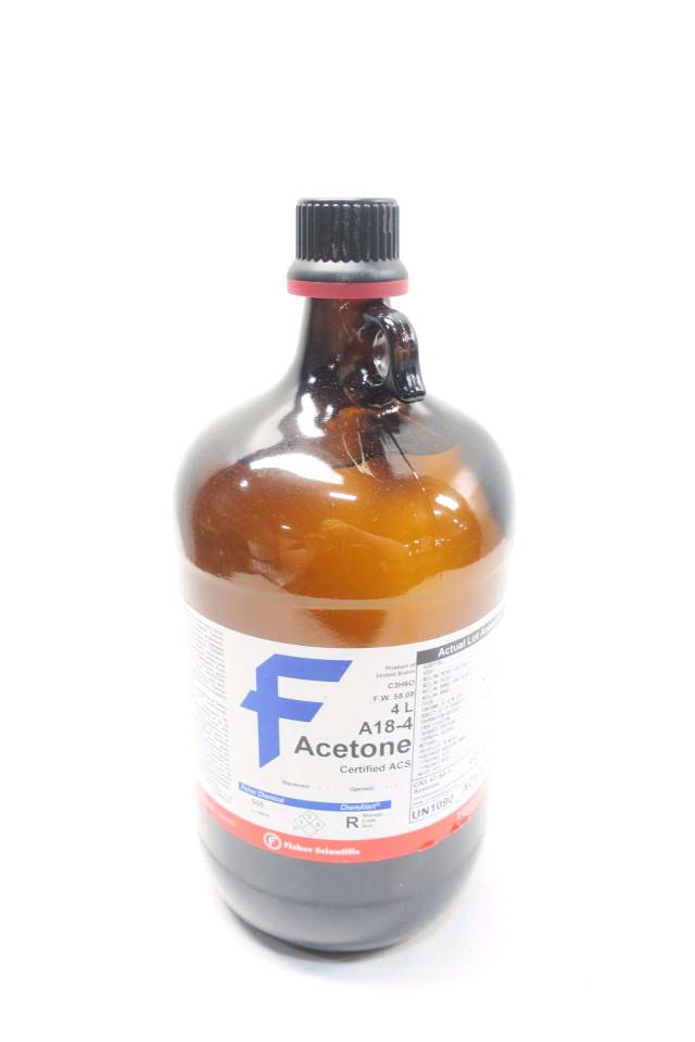 FISHER SCIENTIFIC A184 CHEMALERT ANALYTICAL ACETONE 4L BOTTLE D534741