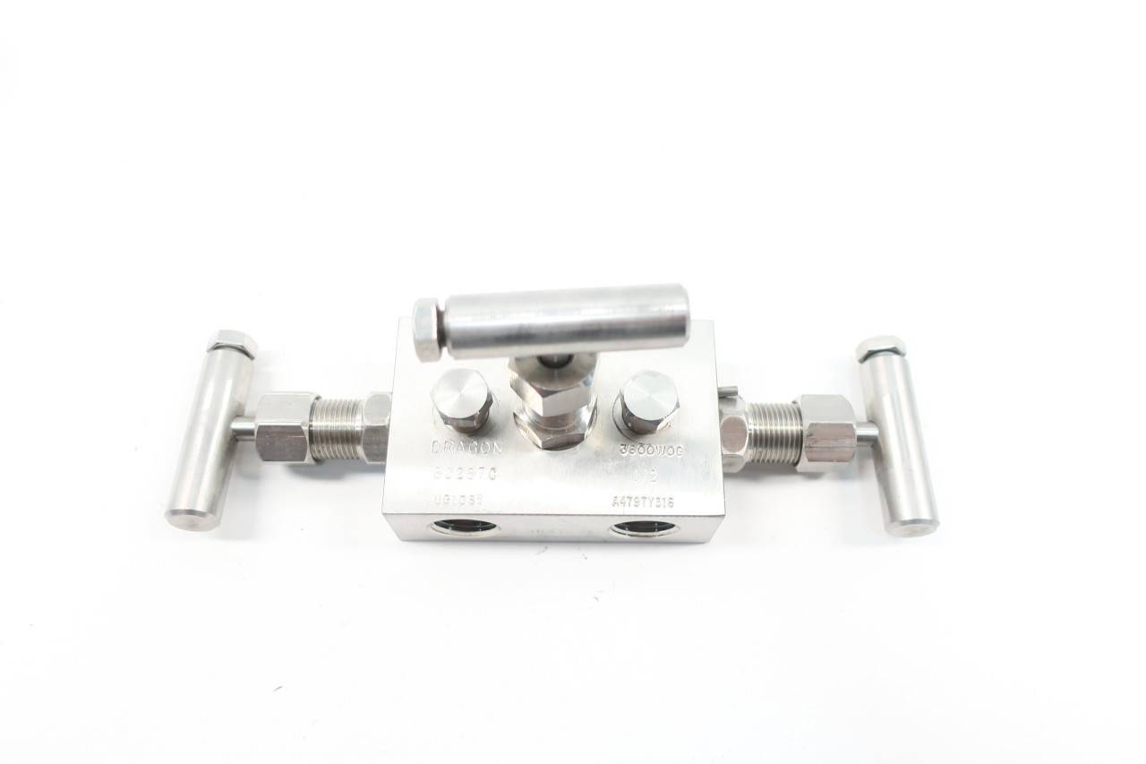 Dragon Valves 60257C 3way Manifold 1/2in Npt