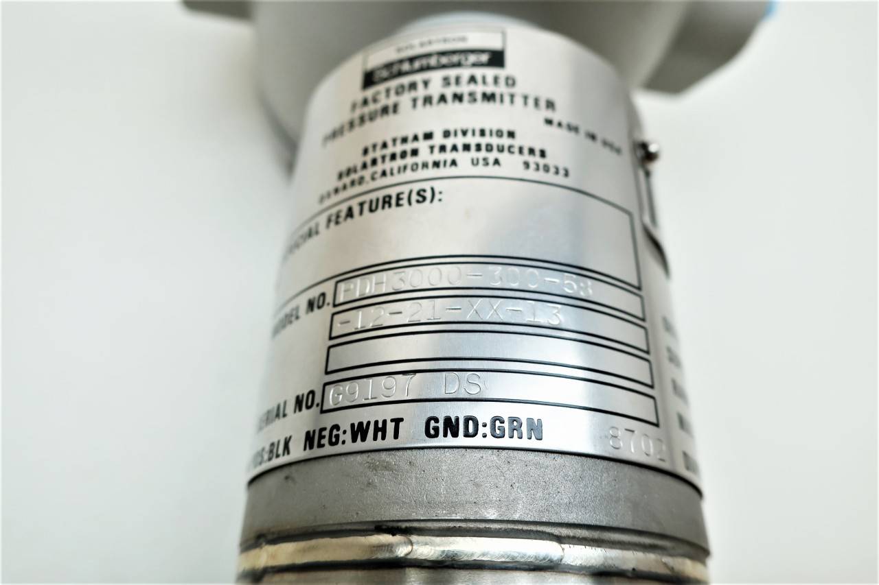 SCHLUMBERGER PDH3000-300-53-12-21-XX-13 0-300PSI 30V-DC Pressure Transmitter SCHLUMBERGER PDH3000-300-53-12-21-XX-13 0-300PSI 30V-DC Pressure Transmitter