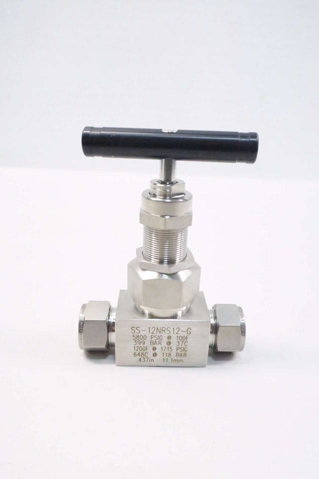 SWAGELOK SS12NRS12G 3/4 IN 2 WAY HYDRAULIC NEEDLE VALVE D538981