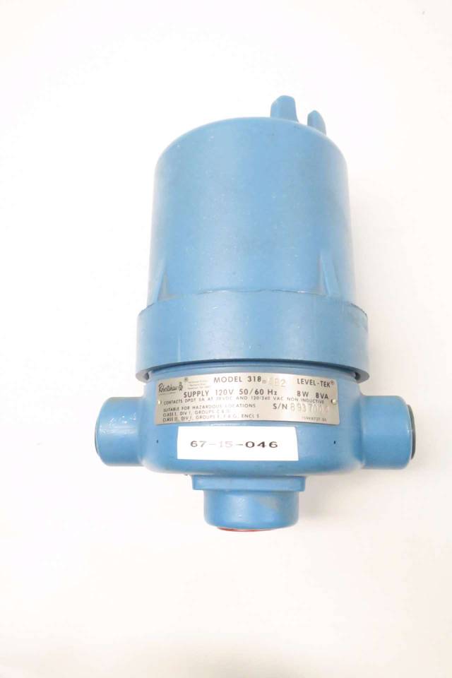 ROBERTSHAW 318AB2 LEVELTEK LEVEL SENSOR SWITCH CONTROL UNIT 120VAC
