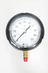 WEKSLER BA14P PRESSURE GAUGE 4-1/2IN 0-100PSI 1/4IN NPT