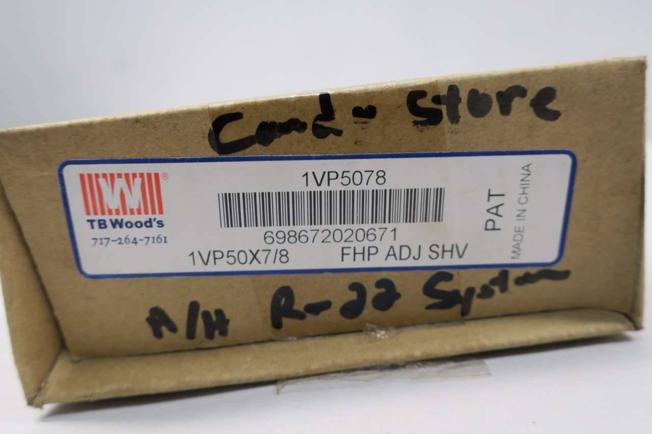NEW TB WOODS 1VP5078 1GROOVE 7//8 IN V-BELT PULLEY D540490