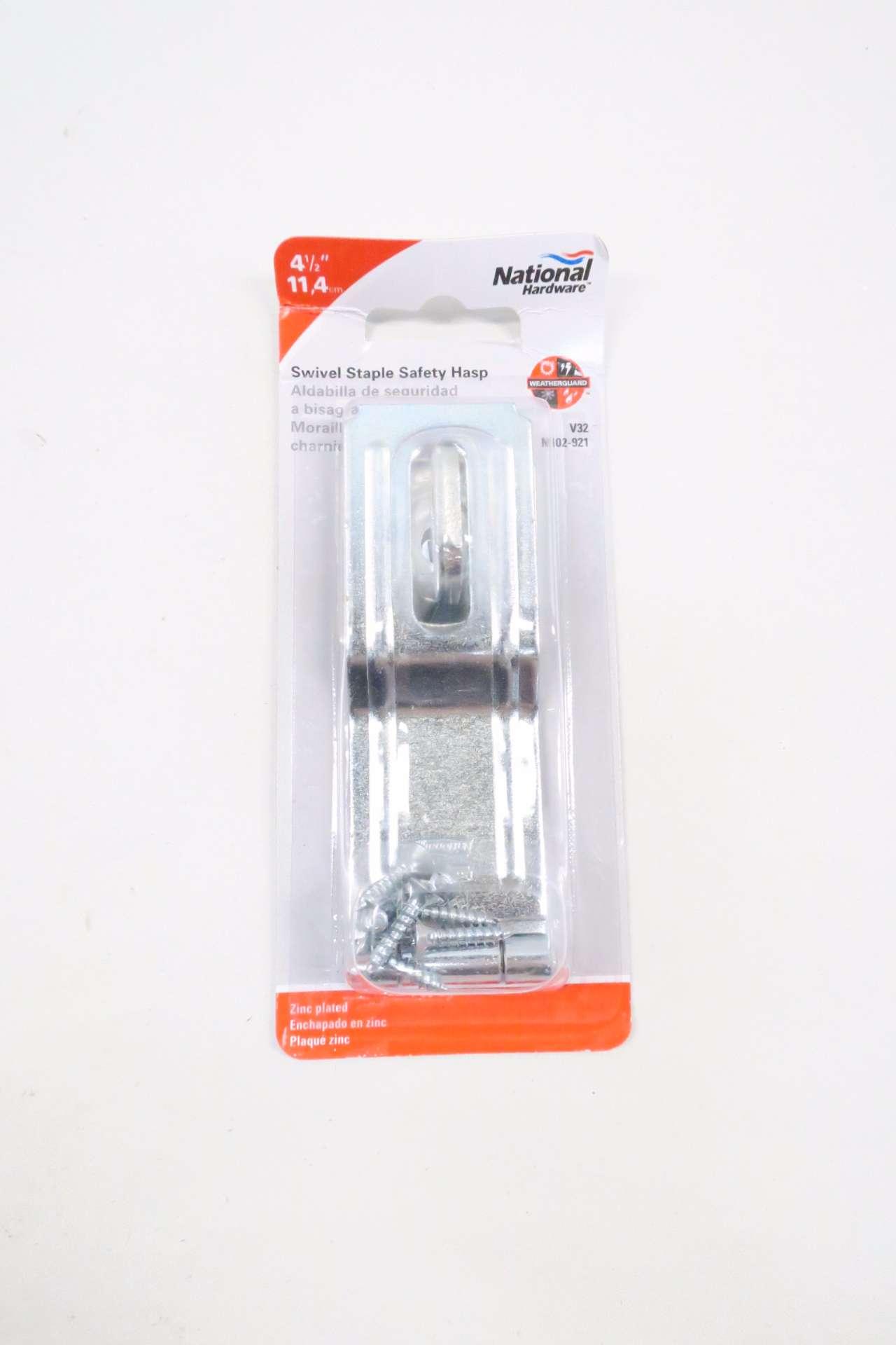 National Hardware N102-921 V32 Swivel Staple Safety Hasp in Zinc plated