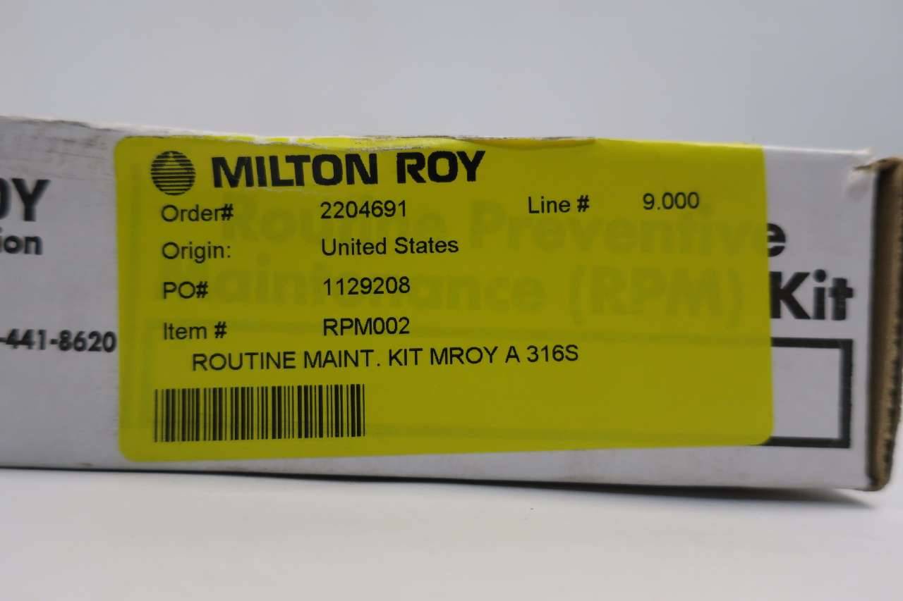 Milton Roy Rpm002 Routine Pump Maintenance Kit D