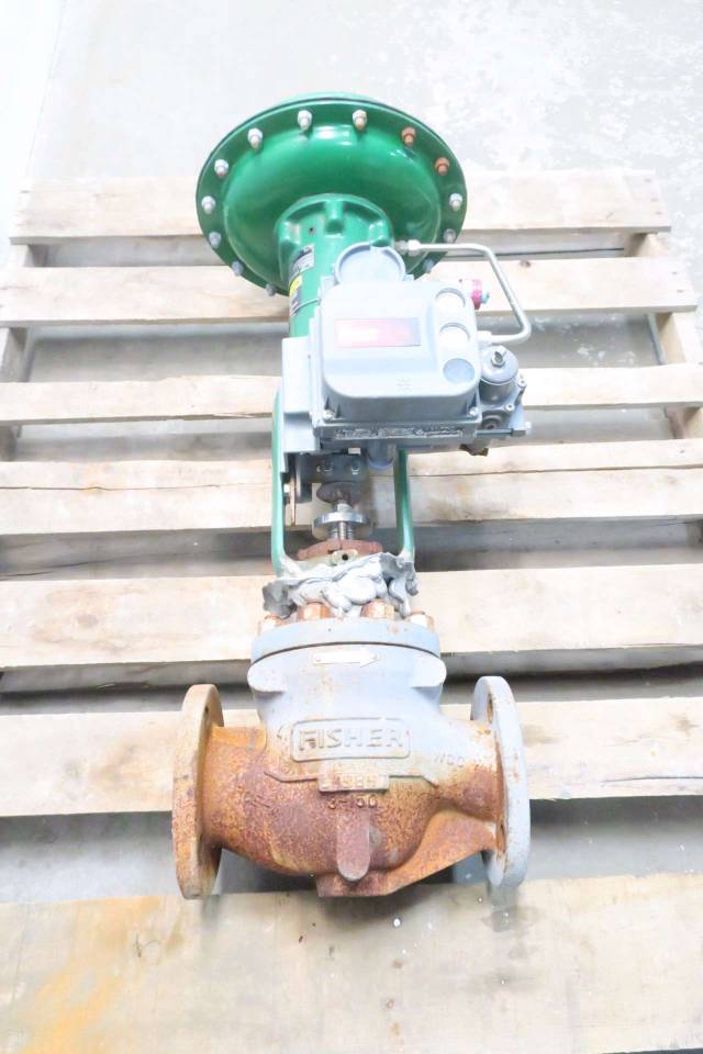 FISHER ET 3 IN 667 DVC6010 STEEL PNEUMATIC FLANGED 150 CONTROL VALVE