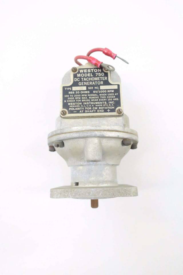 WESTON 750 K 30 DC TACHOMETER GENERATOR 6VDC D543705