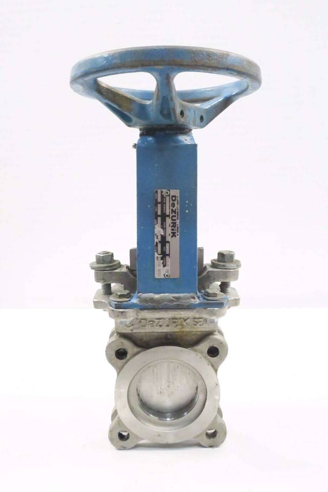 DEZURIK 824 9221960 3 IN STAINLESS FLANGED KNIFE GATE VALVE D545918