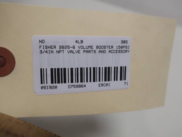 FISHER 2625-6 VOLUME BOOSTER 150PSI 3/4IN NPT