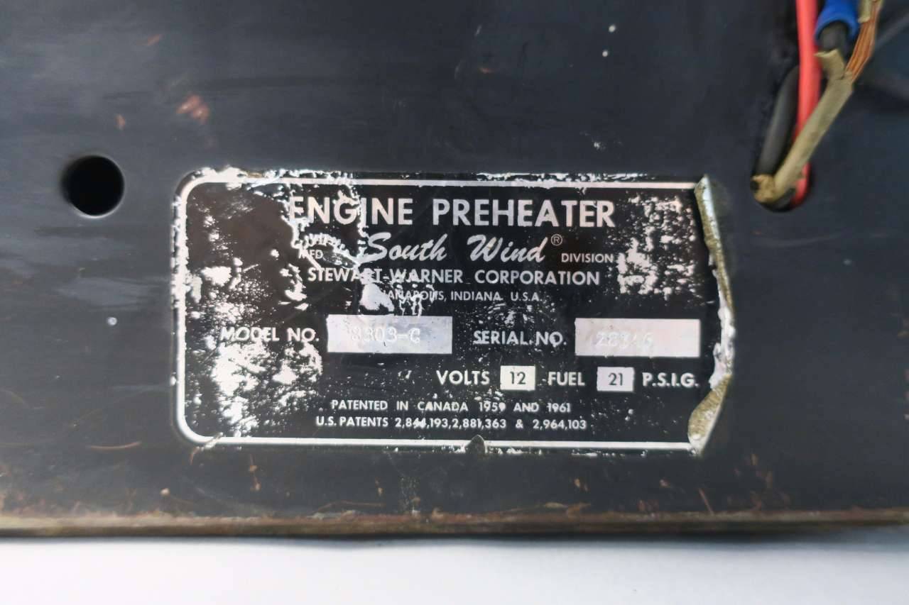 Stewart-warner 8303-C South Wind Hot Box Engine Heater 12v 21psi D550765