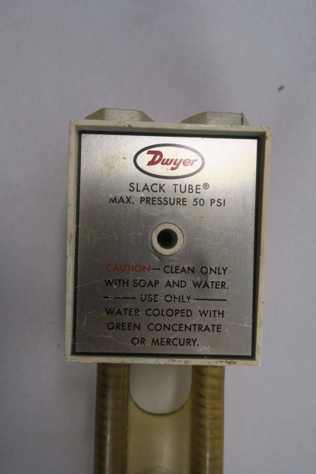 DWYER 121124 SLACK TUBE 12012 INH2O INHG MANOMETER 50PSI D551206