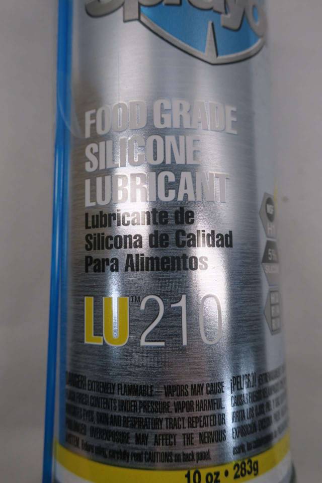 SPRAYON LU210 CASE OF 1010OZ FOOD GRADE SILICONE LUBRICANT D551374
