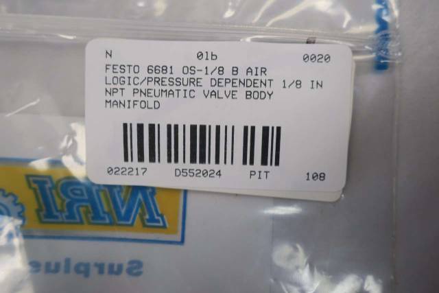 Festo 6681 Os 18 B Air Logicpressure Dependent