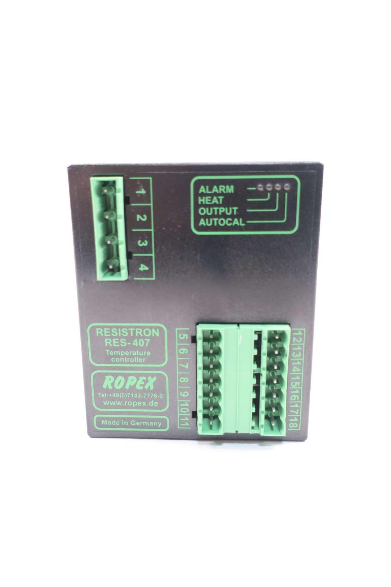 Details about   ROPEX RES-407 RESISTRON TEMPERATURE CONTROLLER TYPE RES-407/115VAC 