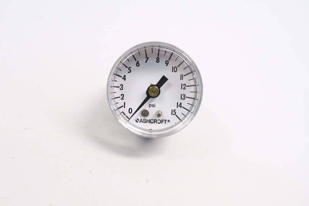 NEW ASHCROFT 20W1001TH01BXUC15# PRESSURE GAUGE 0/15PSI NEW ASHCROFT 20W1001TH01BXUC15# PRESSURE GAUGE 0/15PSI