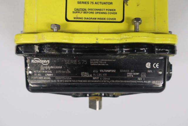 WORCESTER 2075 5W120A FLOWSERVE SERIES 75 ELECTRIC VALVE ACTUATOR D555081
