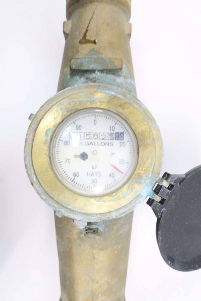 HAYS FLUID CONTROLS BRONZE 2 IN NPT 0100GAL WATER FLOW METER D556078