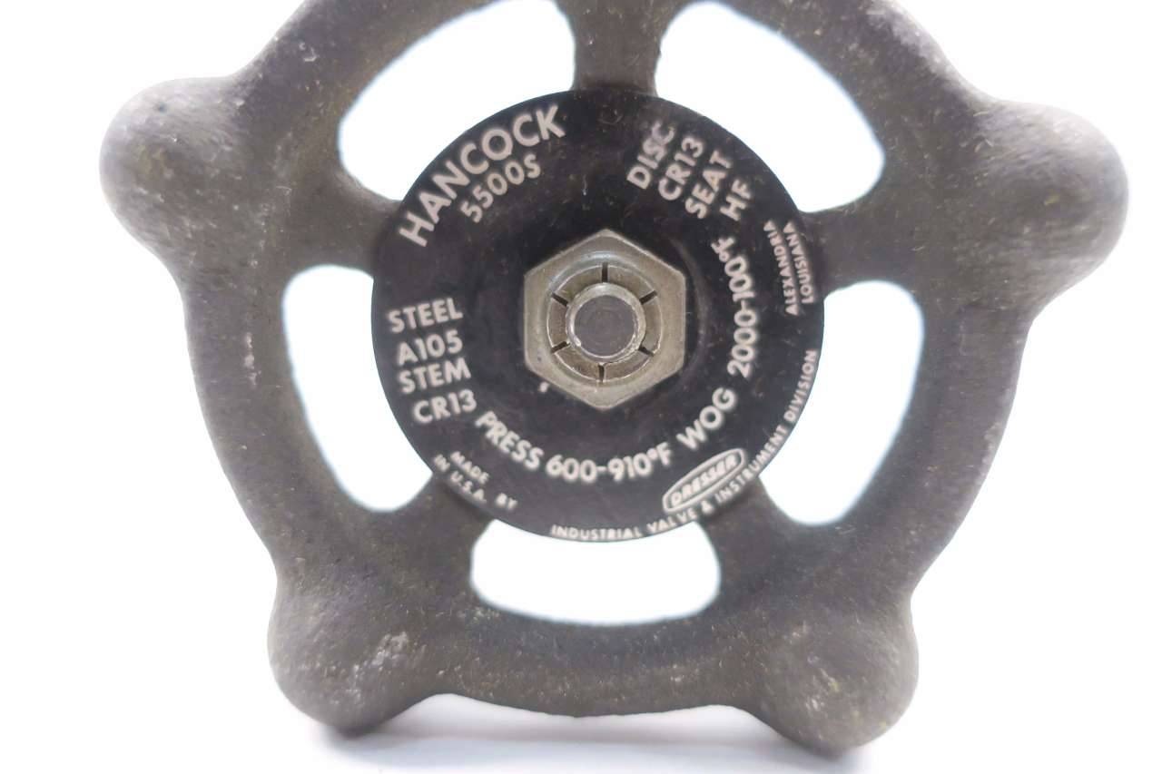 HANCOCK 5500S-1 Manual Steel 3/8IN NPT Globe Valve D660693 HANCOCK 5500S-1 Manual Steel 3/8IN NPT Globe Valve D660693