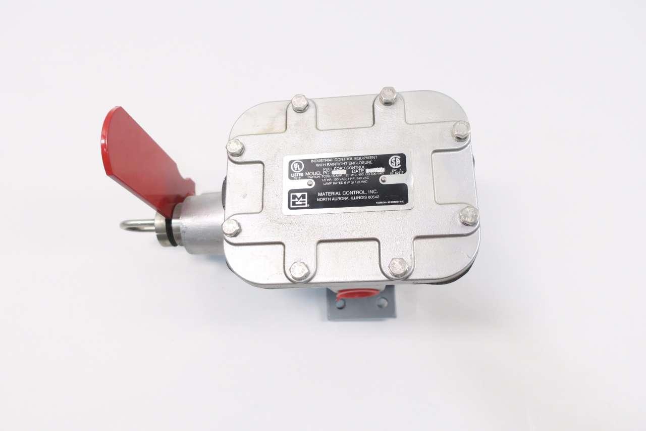 PC-L2T Pull Cord Switch w/ Raintight Enclosure TCDB-15 Amp Material Control Inc