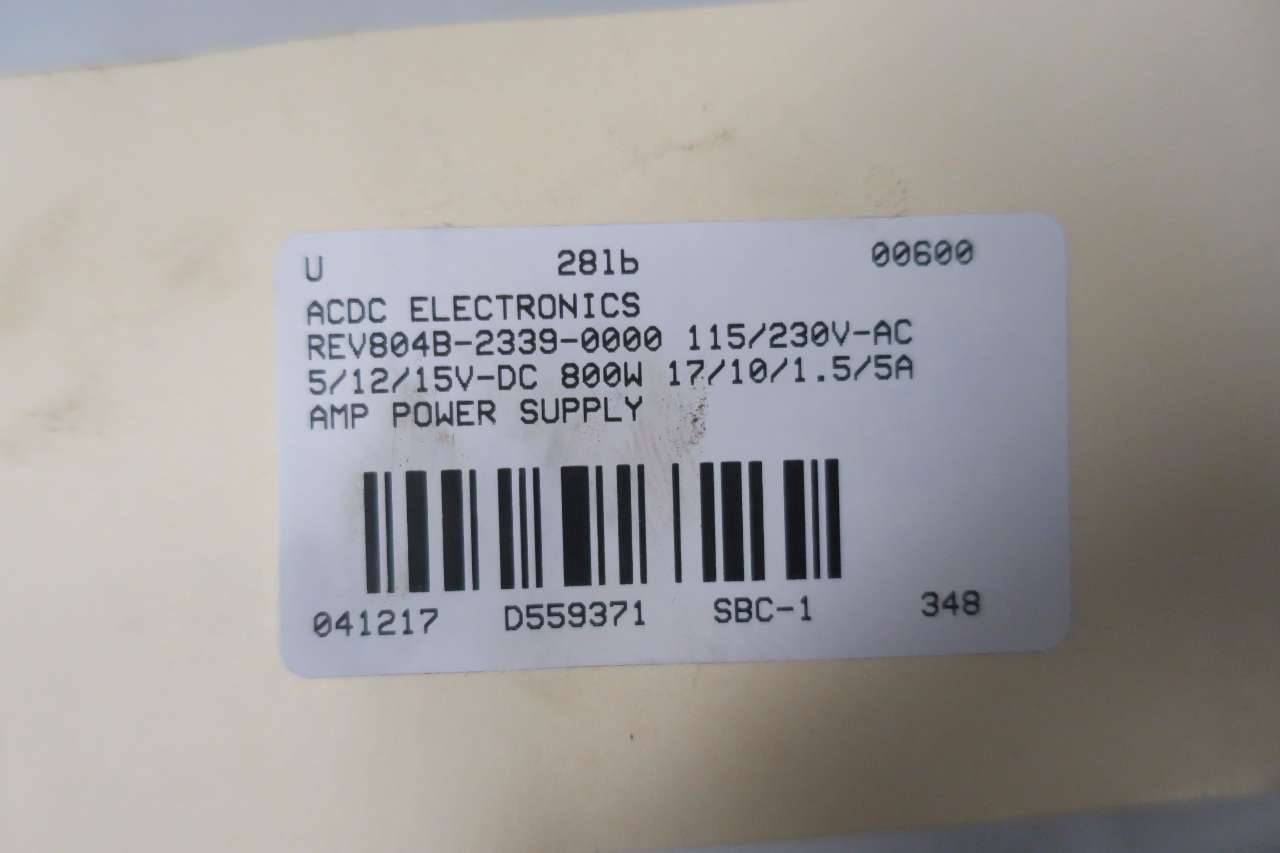 ACDC REV804B-2339-0000 115/230V-AC 5/12V-DC 800W Power Supply Assembly D588675 