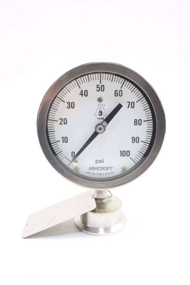 ASHCROFT SANITARY 0100PSI 2 IN TRICLAMP PRESSURE GAUGE D560044