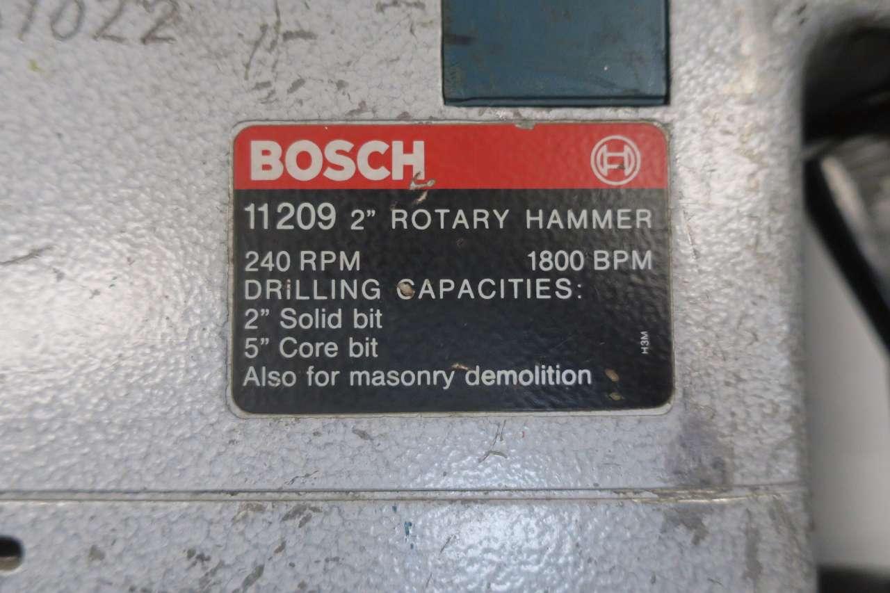 Bosch 11209 2in Rotary Hammer Drill 115v ac 240rpm 1800bpm D561679