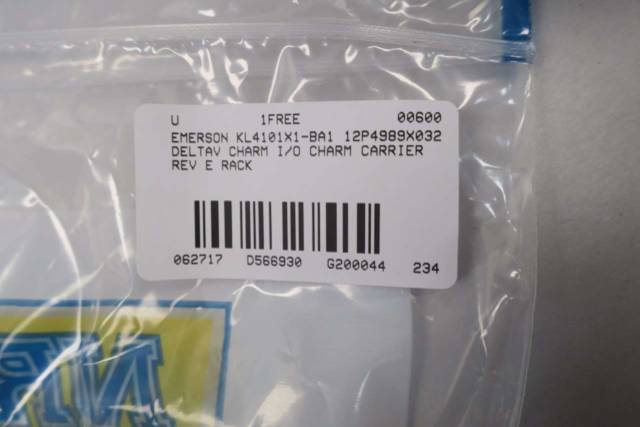 EMERSON KL4101X1-BA1 12P4989X032 DELTAV CHARM I/O CARRIER REV E D566930