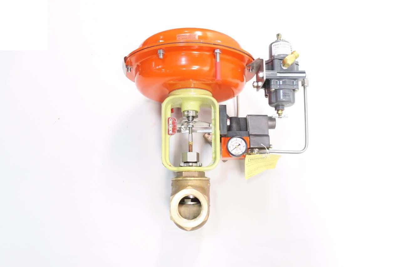 Vanne De Commande Pneumatique H.D. Baumann 32-24 588 - Bronze à Membrane - Filetage 1/2" - MPN Fisher 3660 - Occasion