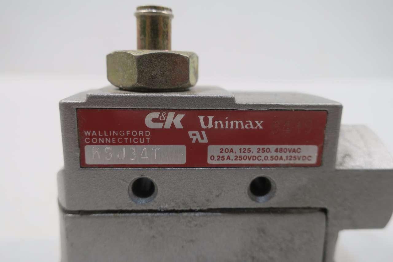 20A, 125-250-480 Volt C&K Unimax KSJ0TS Limit Switch 