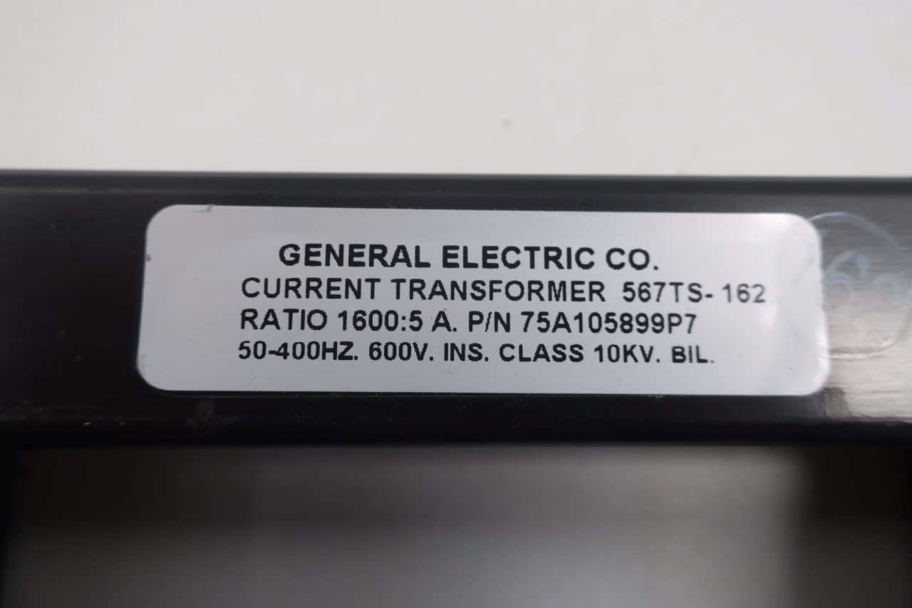 Details about   USED General Electric 567L-162 Current Transformer 1600:5 Ratio 75A105899P107