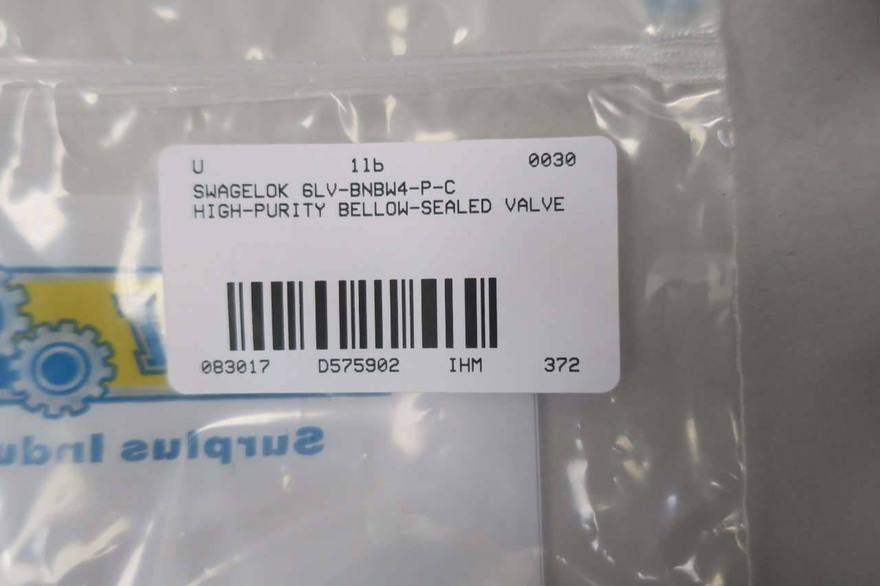 Swagelok 6LV-BNBW4-P-C High-purity Valve Bellow-sealed