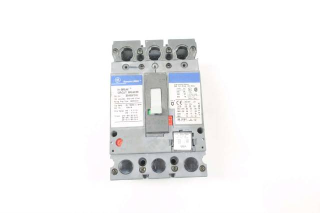 GE SEHA36AT0100 SPECTRA RMS 3P 100A 600V-AC CIRCUIT BREAKER W/100A PLUG ...