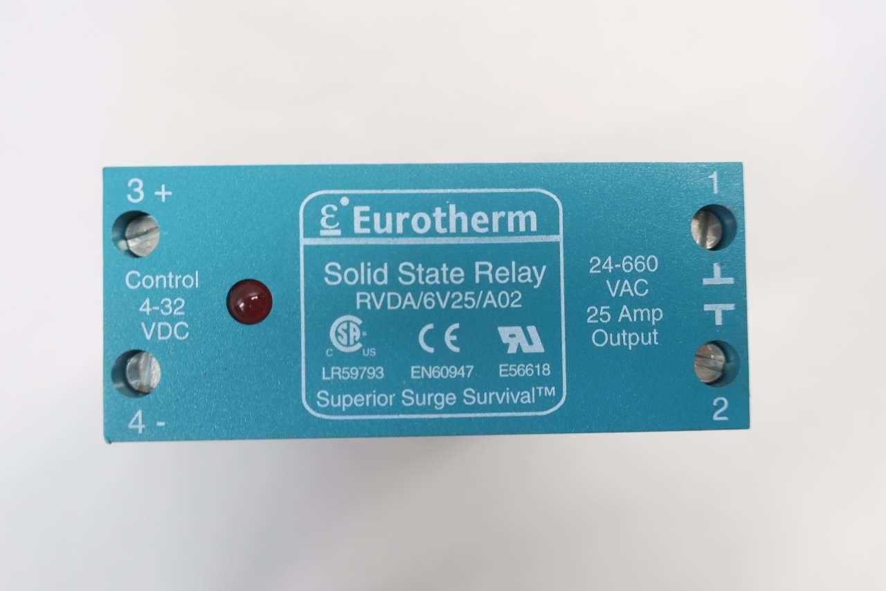 new!! Eurotherm RVDA-6V25/A02 Solid State Relay 25Amp