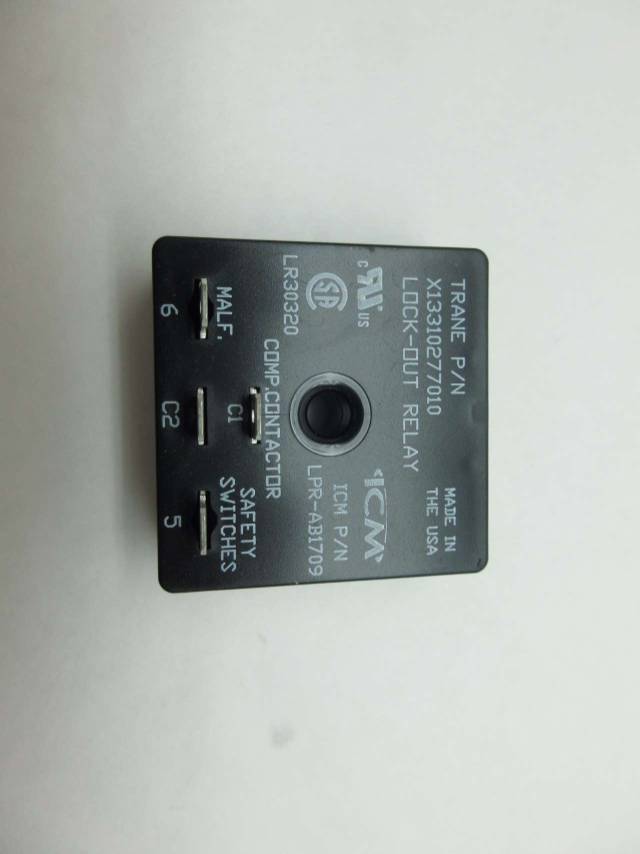 TRANE X13310277010 24VAC LOCKOUT RELAY ICM LPRAB1709 D577405