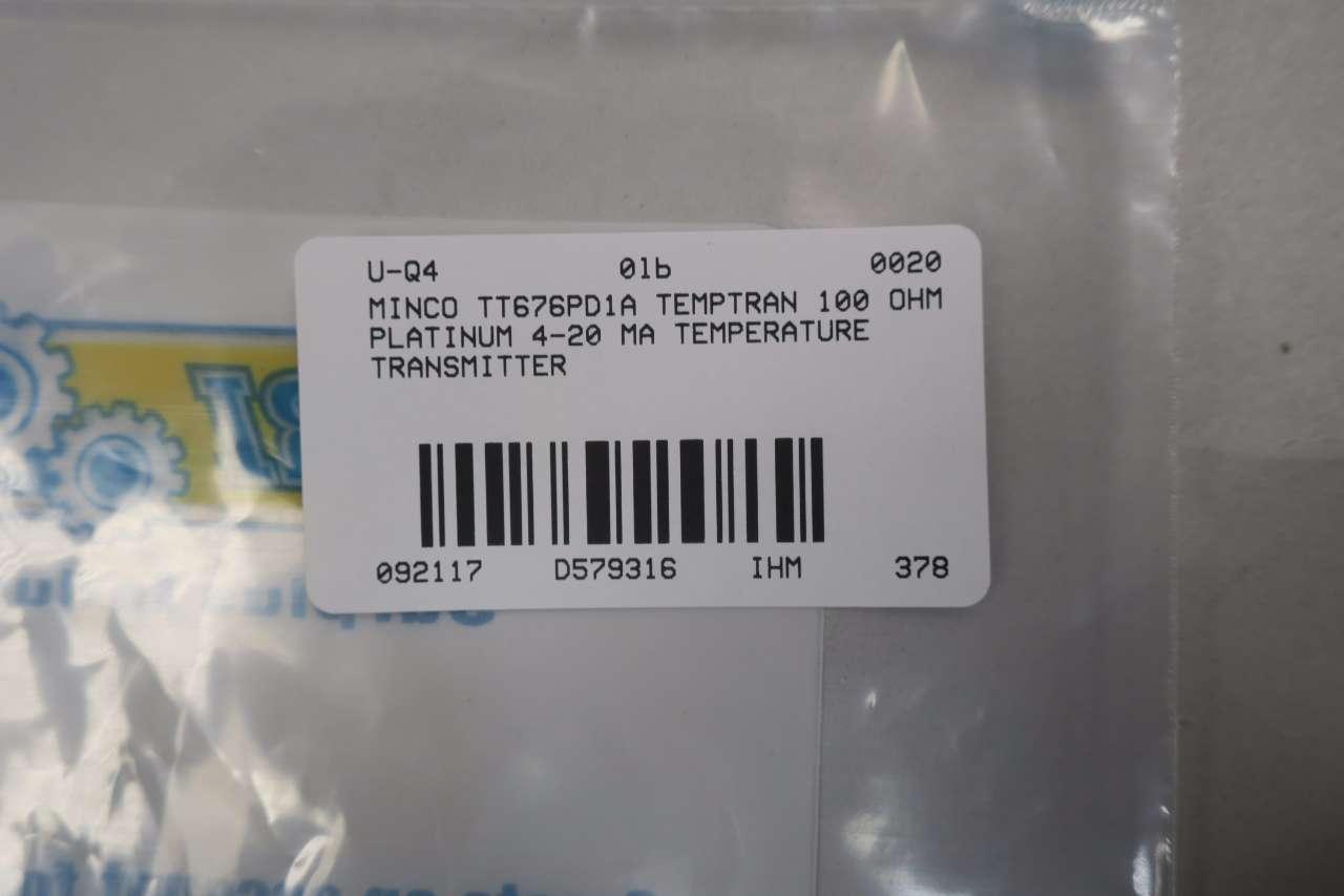 MINCO TT676PD1A 100 OHM Platinum 4-20 MA Temperature Transmitter D579316 