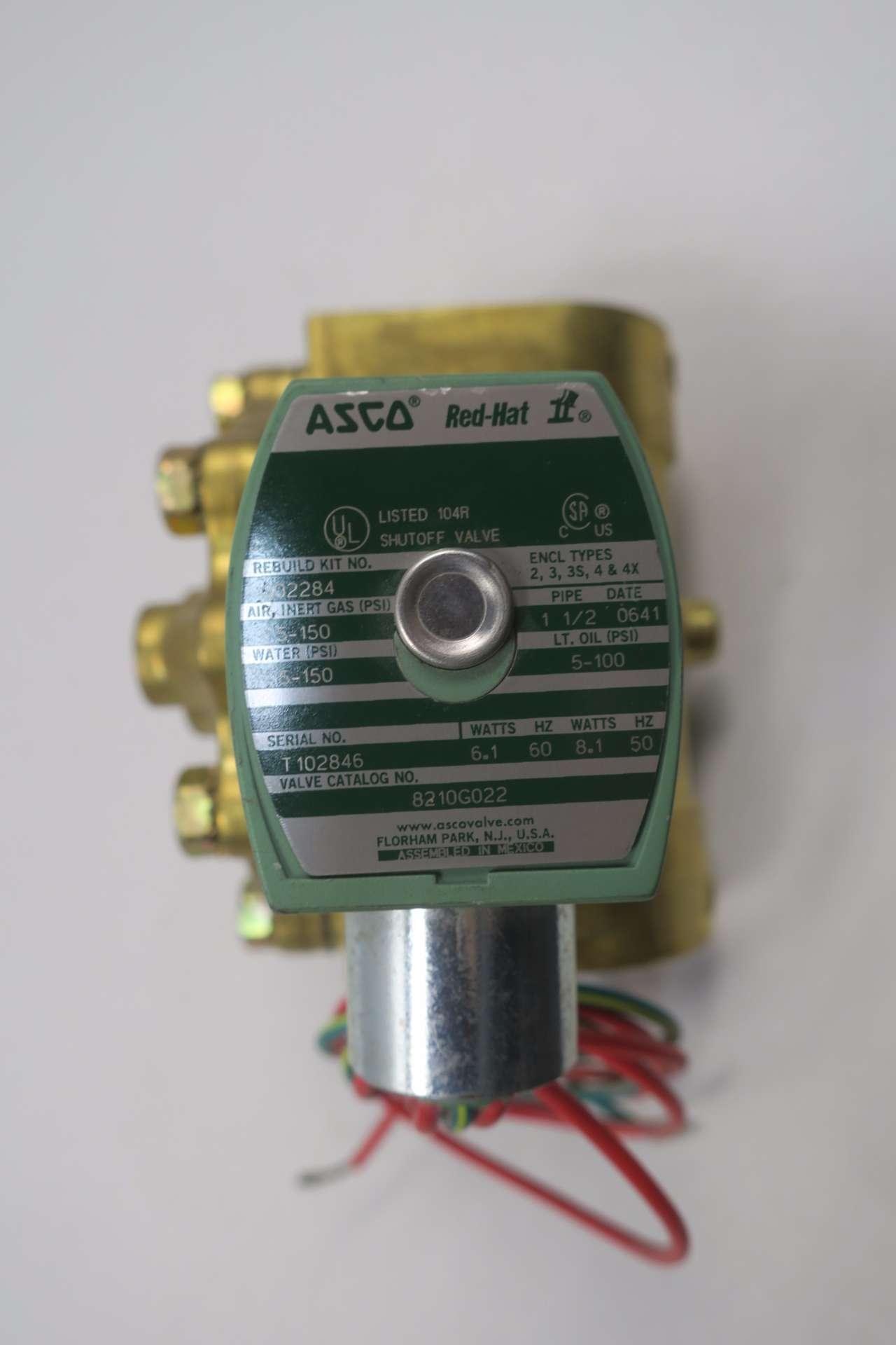 ASCO 8210G022 RED-HAT II SOLENOID VALVE 120V-AC 1-1/2 IN NPT D579458