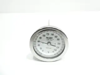 PALMER INSTRUMENTS 3BC BIMETAL THERMOMETER 3IN 12IN 0-250F 1/2IN NPT