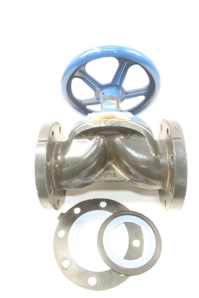 SAUNDERS 4 IN DN 100 IRON FLANGED DIAPHRAGM VALVE D580370