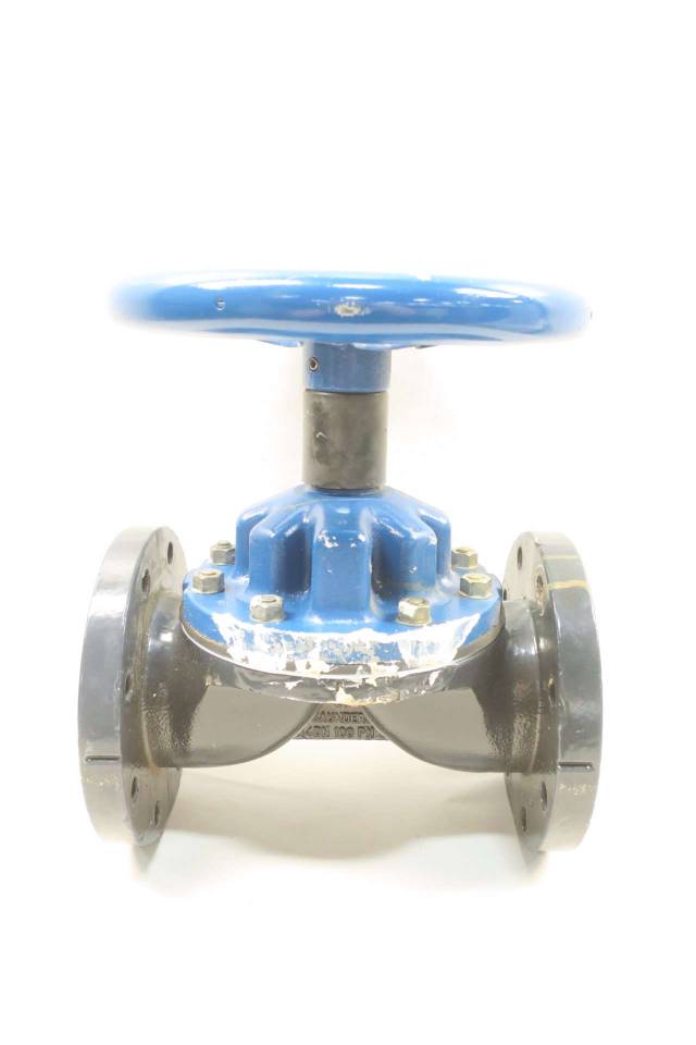 SAUNDERS 4 IN DN 100 IRON FLANGED DIAPHRAGM VALVE D580370