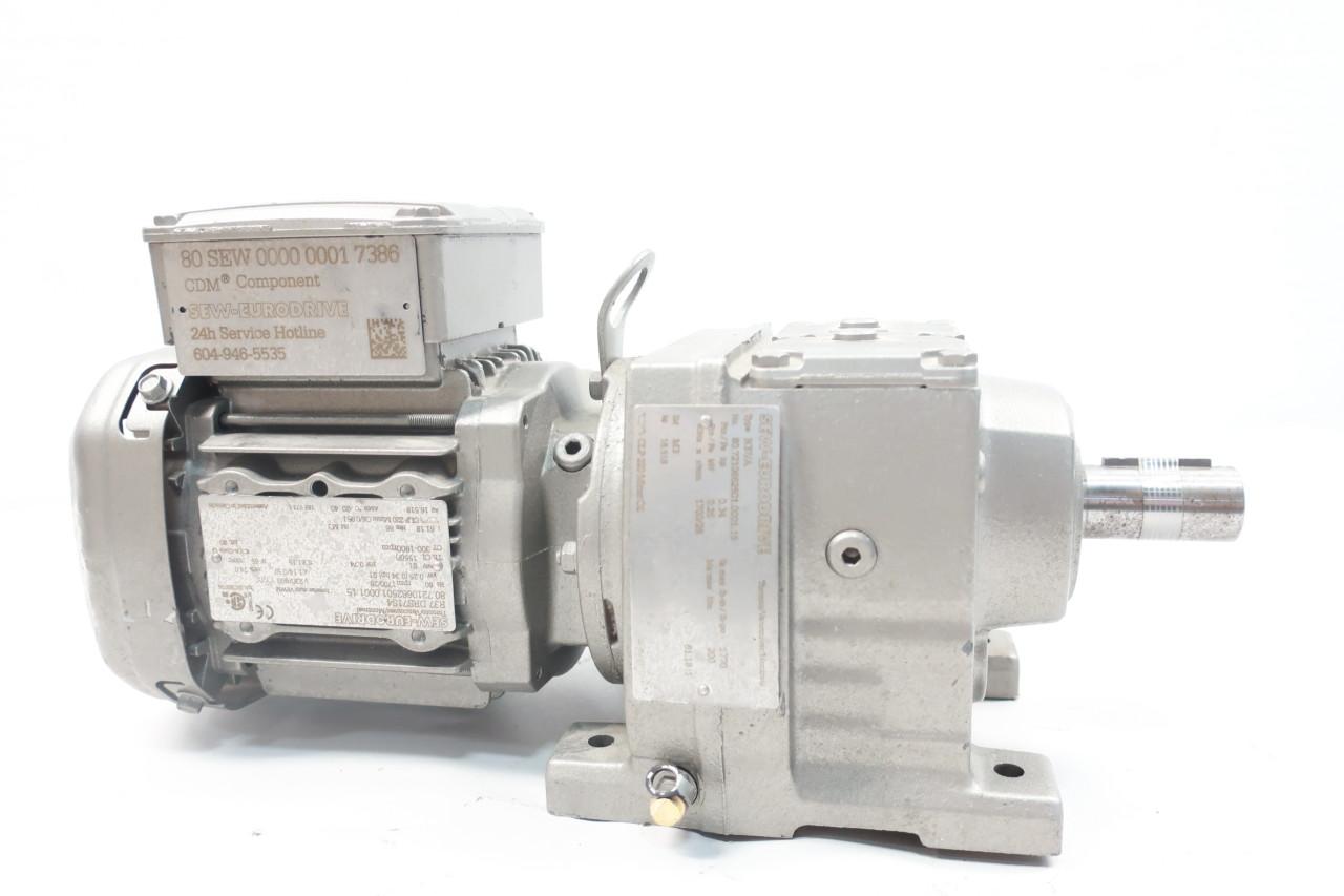Details about   Sew Eurodrive R37 DR63M4TFIS Electric Gear Motor 277/480V 3Ph  42 RPM 